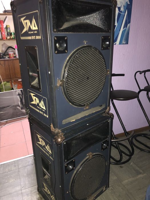 Colunas de som usadas