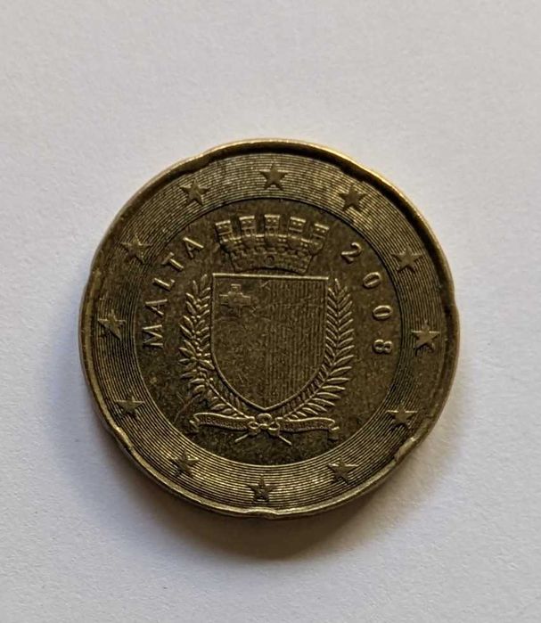Moeda - 20 cêntimos / 0,20€ - Malta - 2008