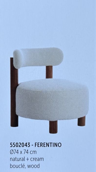 Poltrona madeira e boucle