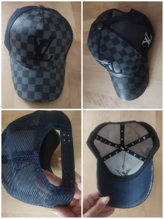 Czapka z daszkiem LV krata