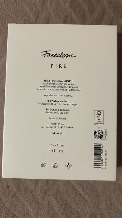 Perfumy Freedom Fire W.Kruk x Martyn Wojciechowska
