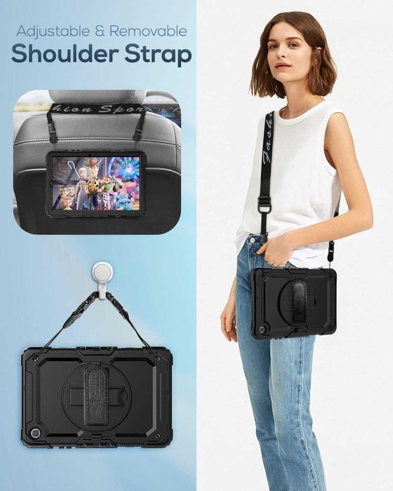 SEYMAC etui pancerne 360 Samsung Galaxy S6 Lite 10,4" obrotowe stojak