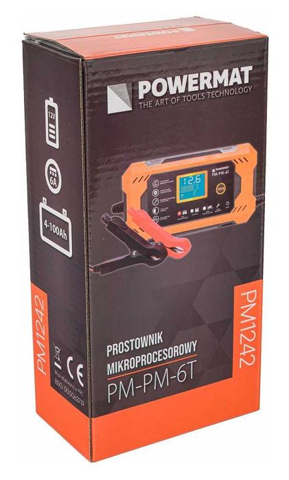 POWERMAT Prostownik Akumulatorowy Mikroprocesorowy 12v 6A PM1242