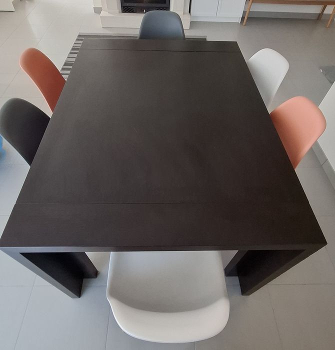 Mesa em wenge e cadeiras