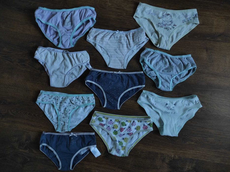Трусики, труси х/б, лот пакет спідньої білизни для дівчинки 5-8 років