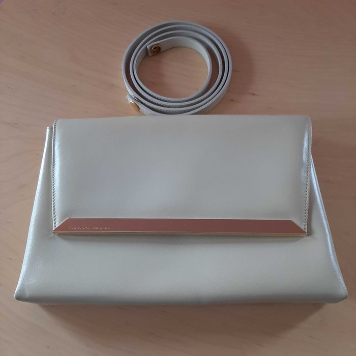 Mala Cerimónia Branco Perola 100% Pele