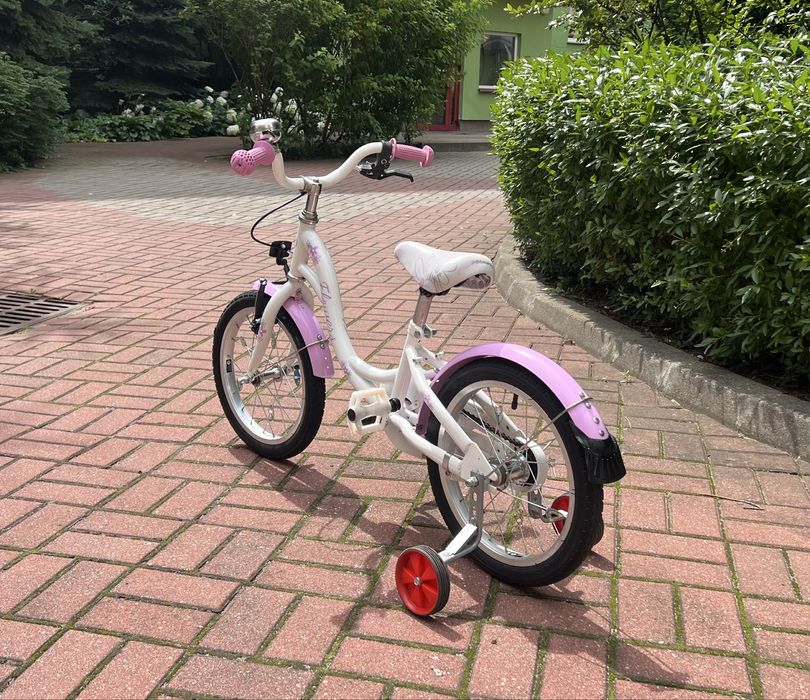 Rower dziecięcy Flowers 16” | Nowe opony | Regulowana kierownica