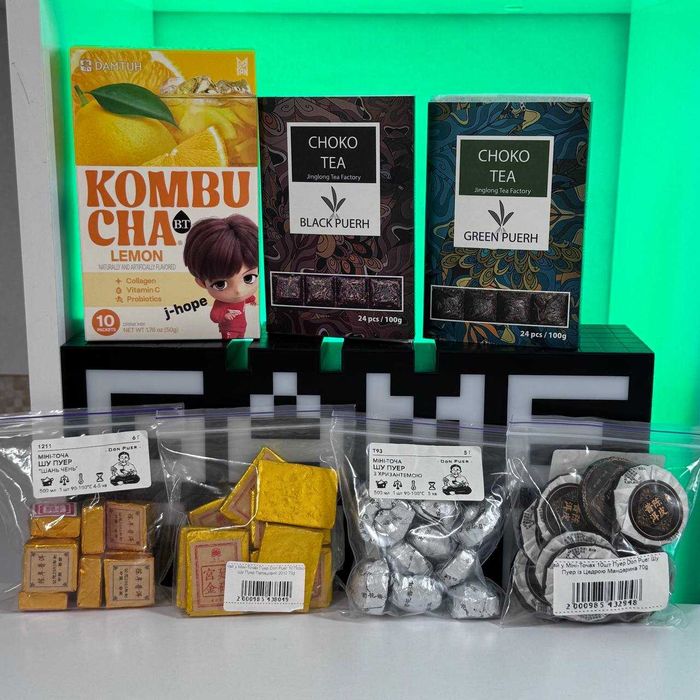 Чай у Міні-Точах Пуер розсипний різновид чаїв в асортименті