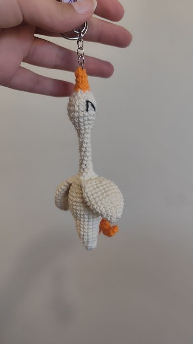 Porta-chaves ganso de crochet