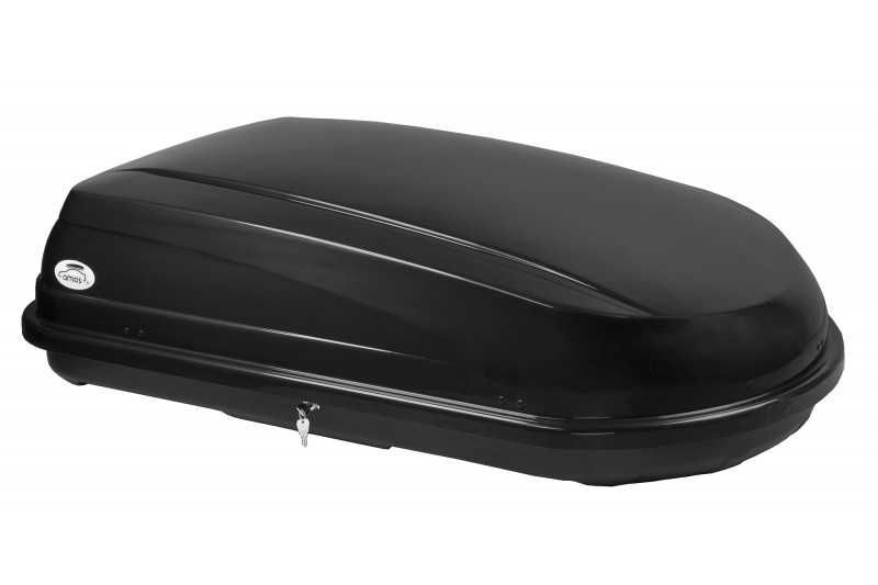 Bagażnik Box dachowy Kufer Boks bagażowy AMOS Travel Pack 400 czarny