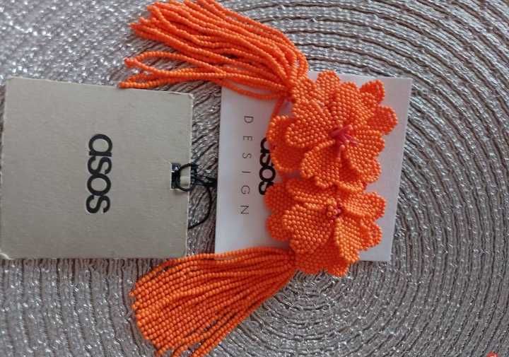 ASOS/Długie, Bogato zdobione kolczyki z Londynu, NOWE