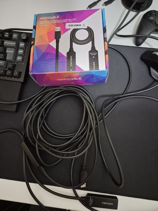 Cabo USB 3.0 Nanocable Extensão USB-A M/F 10 M Preto