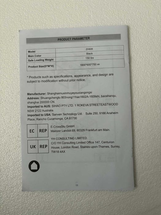 Biurko komputerowe VEVOR (blat 160 x 60 cm)