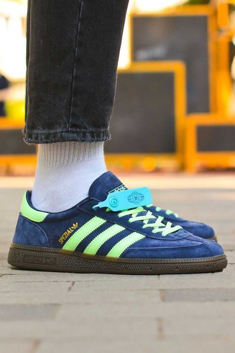 Мужские кроссовки Adidas Spezial Blue/Green. Размеры 40-45