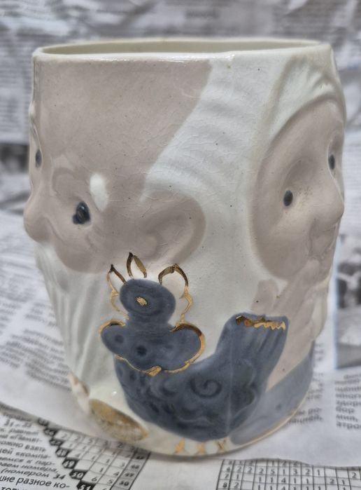 Коллекционная Чашка Курочка Ряба Соусник 1920х годов