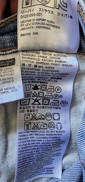 Levis model 511 rozmiar W33 L32 używane wymiary na zdjęciach