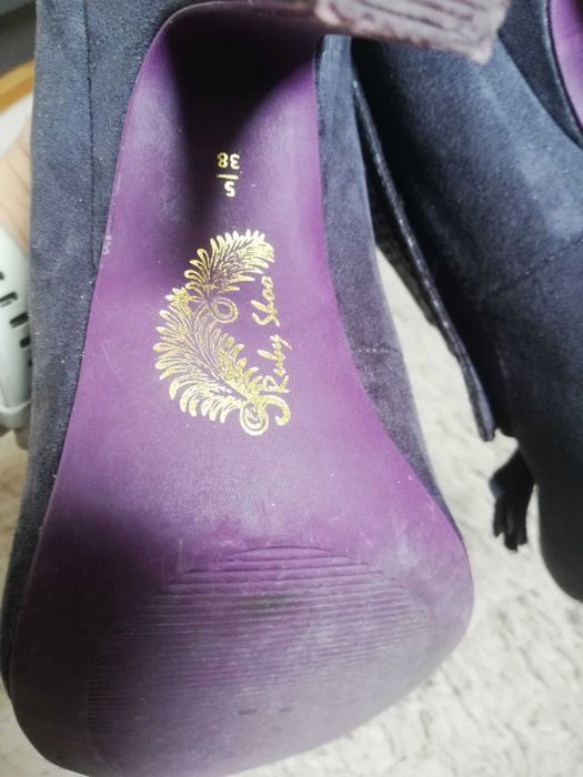 Ruby Shoo Damskie Obcasy  Zamsz, Z Ozdobnymi Chwostami