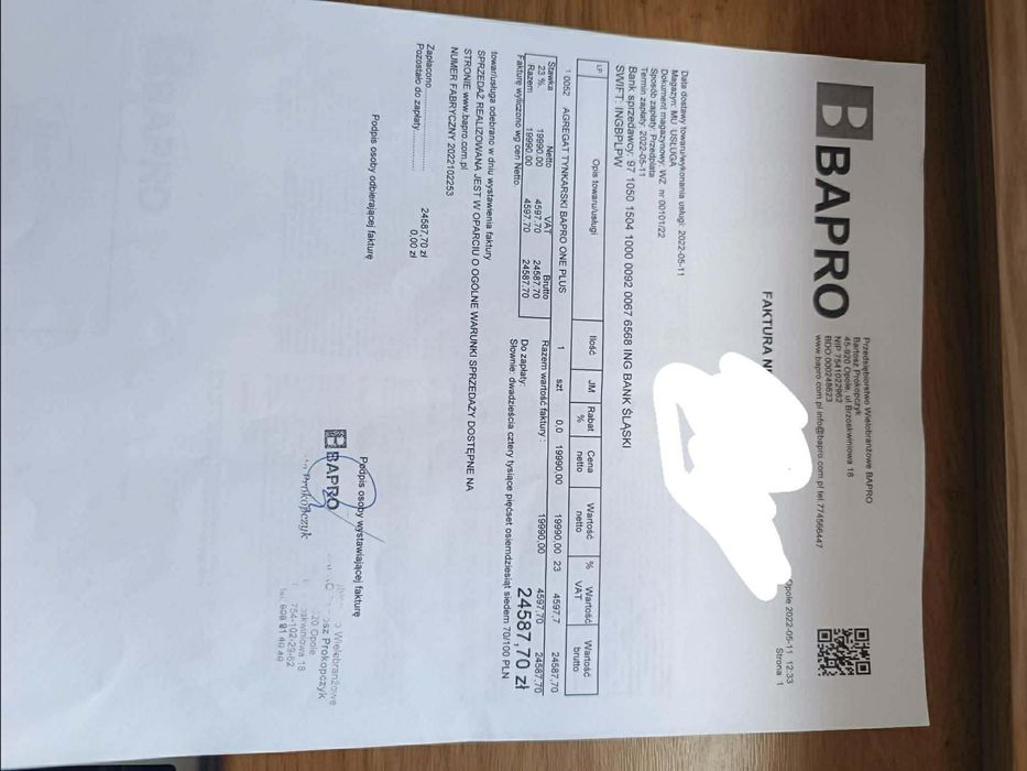 Agregat tynkarski Bapro one PLUS