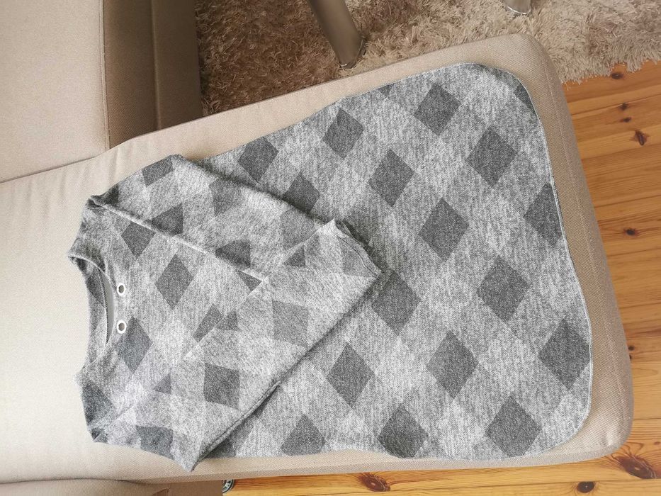 Tunika damska w szarą kratę rozmiar 40