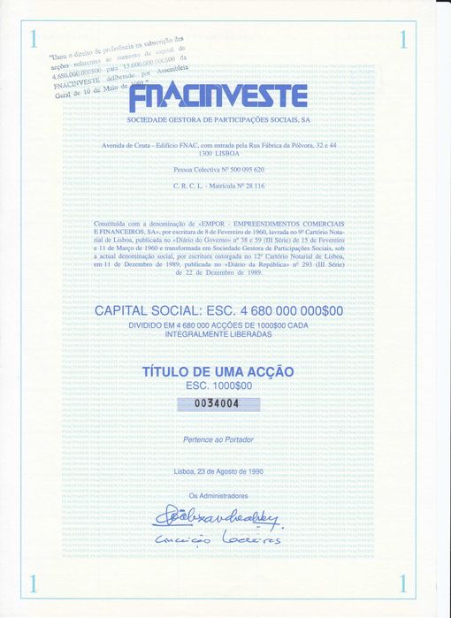 Ações da bolsa  de valores dos anos 80