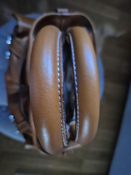 Karen Millen torebka skóra naturalna karmelowy brąz