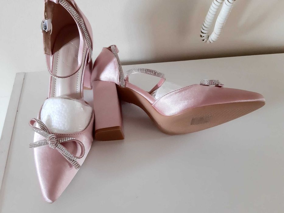sapatos cerimónia cetim rosa