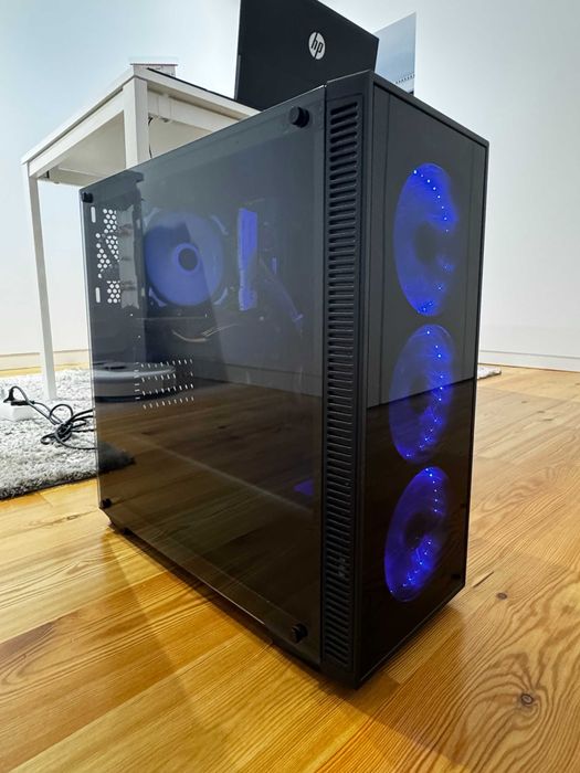 Desktop GTX 1050 TI 8GB RAM + Monitor HP + Teclado e Rato + Coluna Qillive