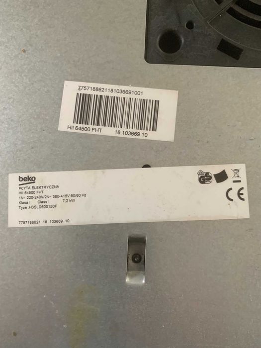 Placa de indução Beko H3SLD600150F sem vidro