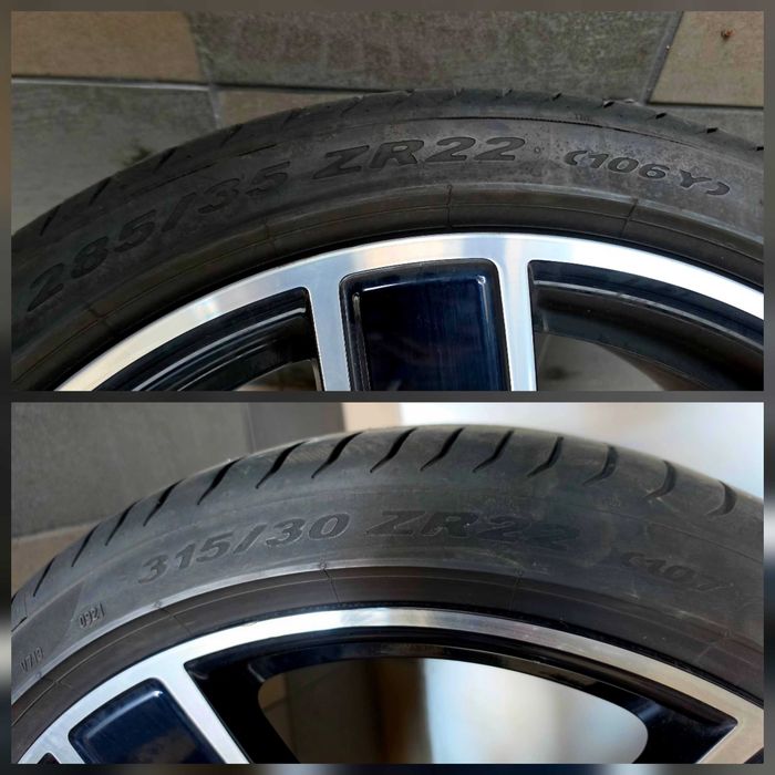 Oryginalne Felgi 22" PORSCHE 9Y0601025 stan bardzo dobry + opony letnie GRATIS