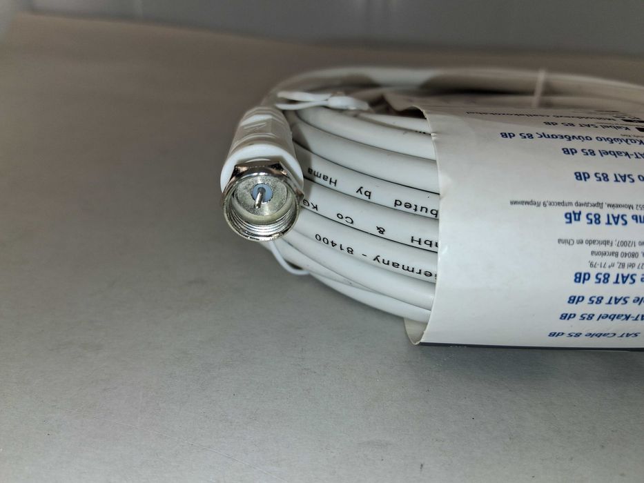 N043 Kabel Antenowy SAT Hama 10 M F-Plug 85 DB Classic Line