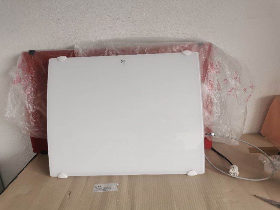 Radiador de Vidro Curvo Radiante 1000W e 1500W