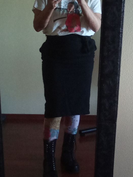 Saia preta M Massimo Dutti 99% lã