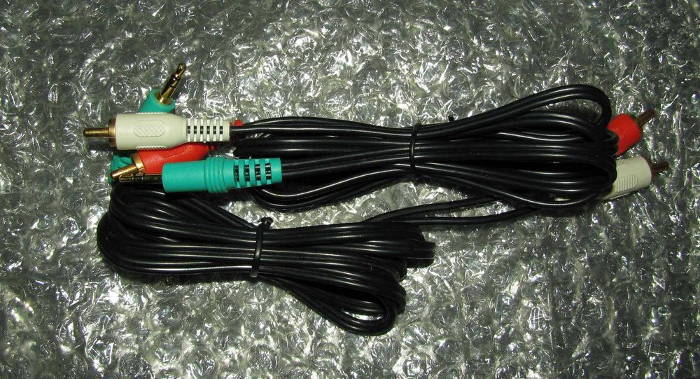 аудио кабели mini-jack - RCA \ 3,5 - тюльпан 1,5м 2шт с позолотой.