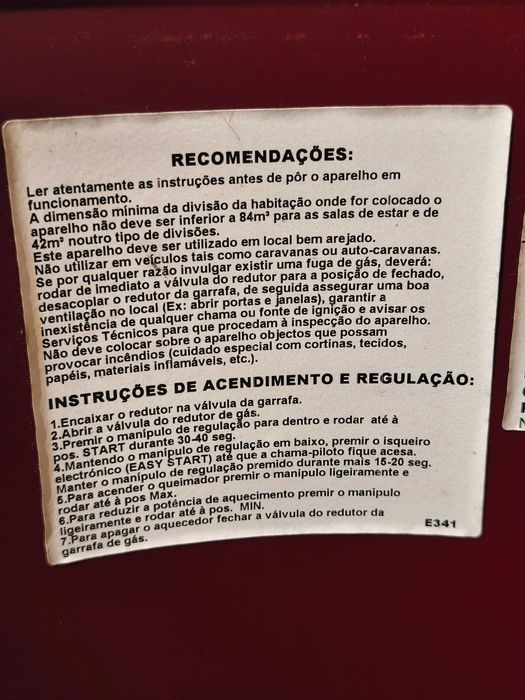 Aquecedor a Gás botija
