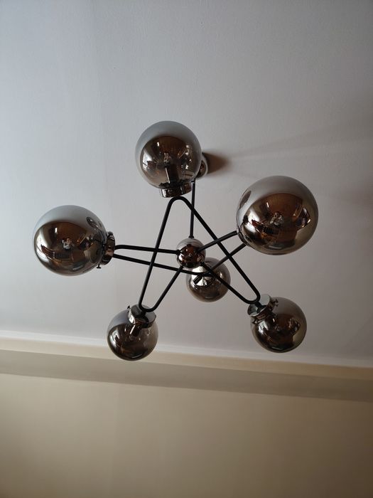 Lampa wisząca Sagito srebrne kule  6 x E14Alfa Leroy Merlin