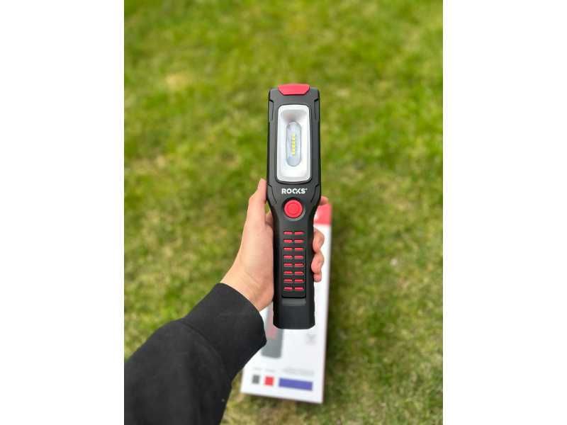 Lampa warsztatowa LED ROOKS 500lm akumulatorowa magnes hak warsztat garaż kanał auto