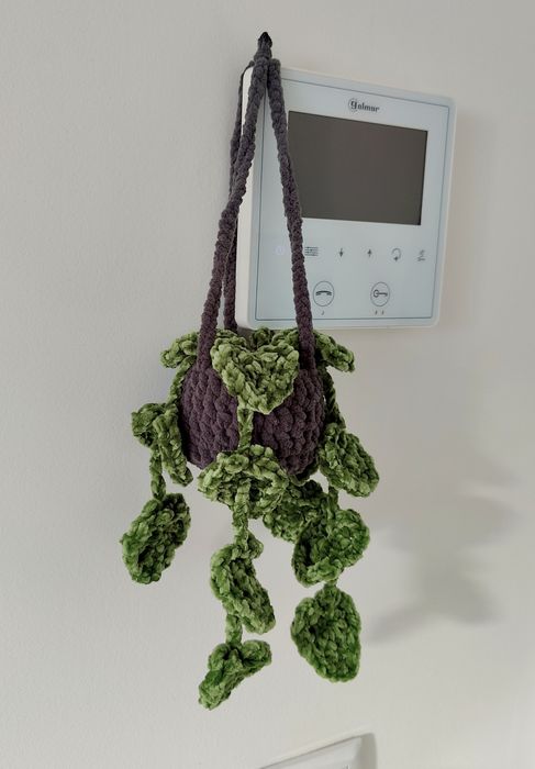 Planta Monstera Pendente - Crochet