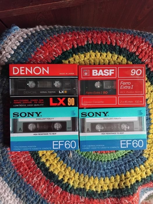 Аудиокассетты новые Denon, Basf, Sony.