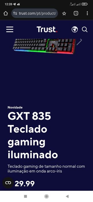 Teclado GXT gaming