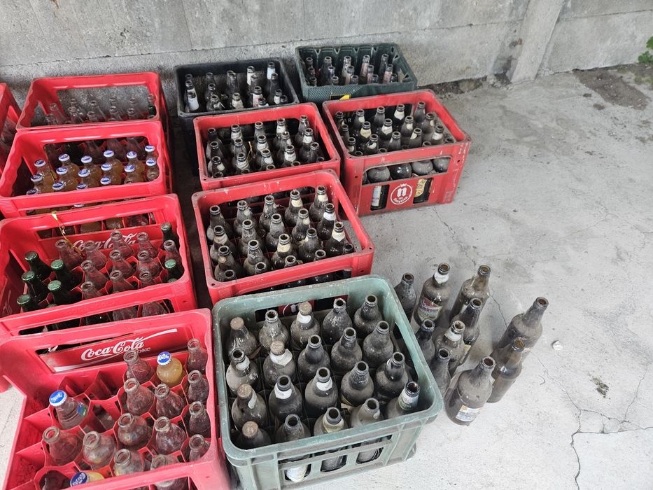 Butelki coca cola po piwie skrzynki po piwie