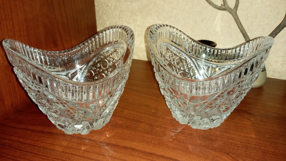 Ваза конфетница хрусталь