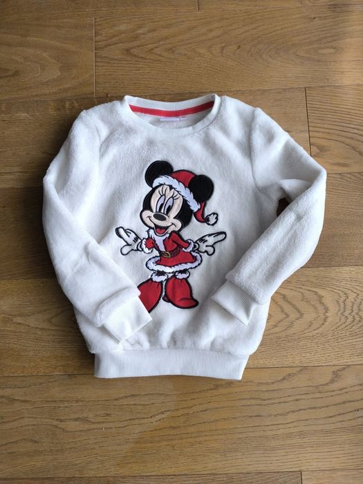 Bluza świąteczna dla dziewczynki, rozmiar 116, myszka Minnie
