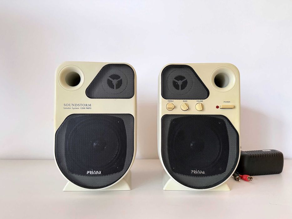 Primax Soundstorm 120W stare głośniki komputerowe stereo retro