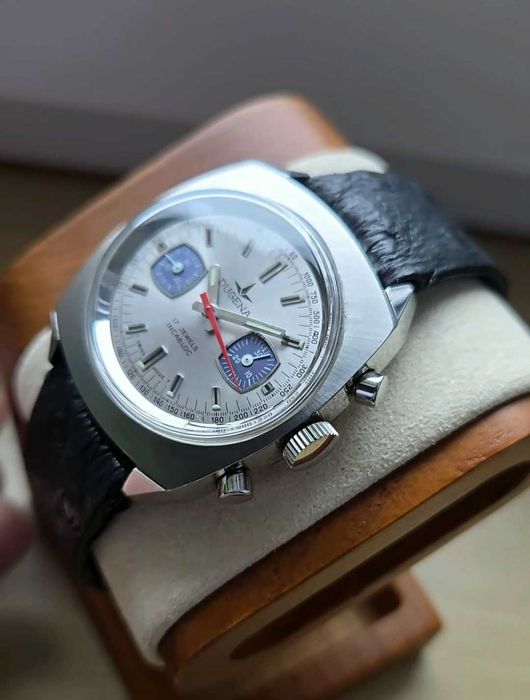 Dugena Chronograph Valjoux 7733, z lat 70tych w stanie MINT Vintage