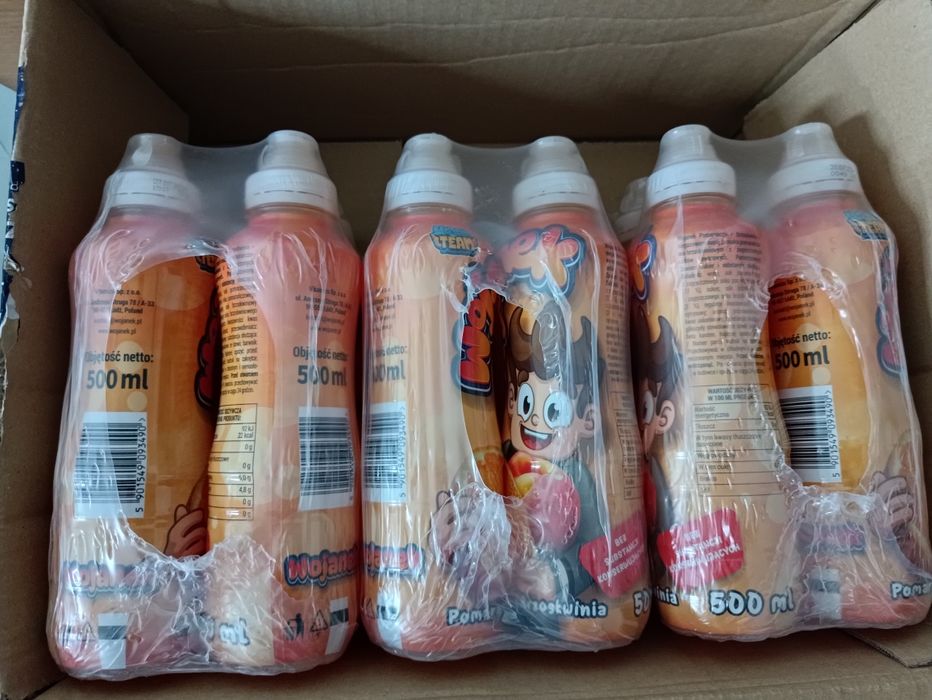 24 sztuki Napój Wojanek Pomarańcza-Brzoskwinia 500ml