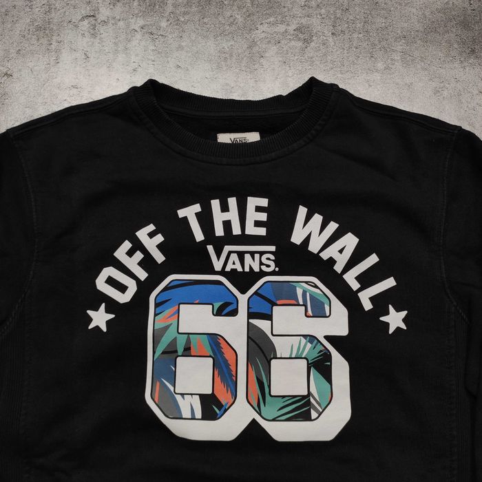 MĘSKA Bluza Duże Logo Casual Czarna Bawełna Vans Off the Wall Skate