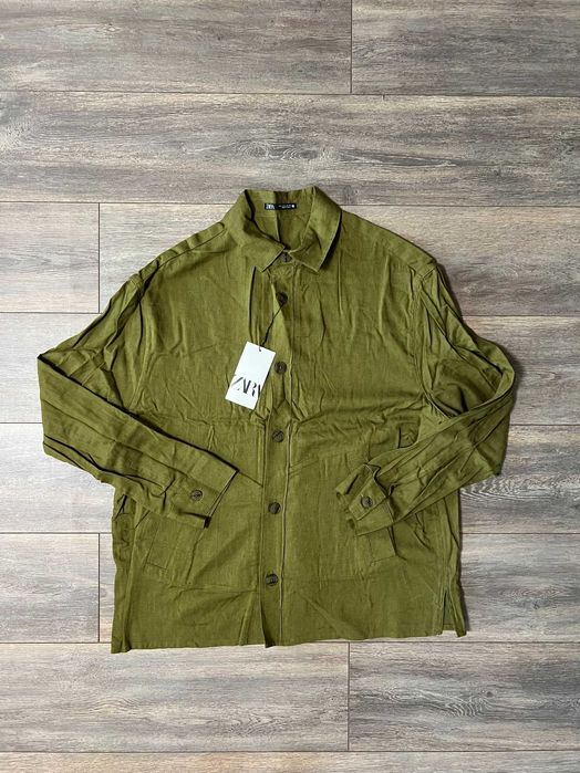 Віскозно-лляна сорочка Zara L-XL