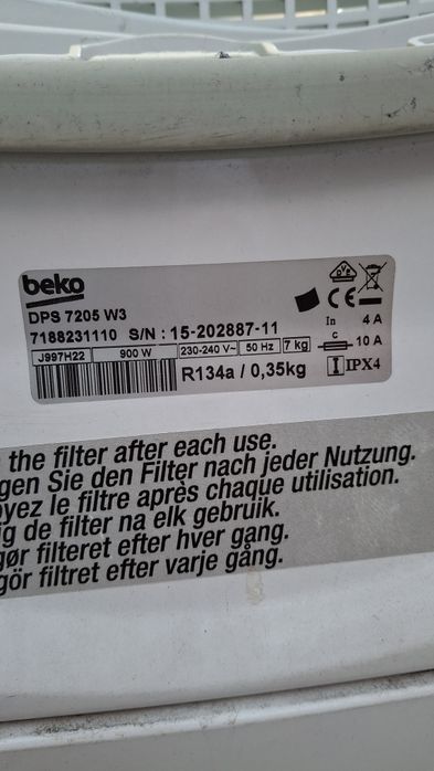 Rodízios maquina de secar beko