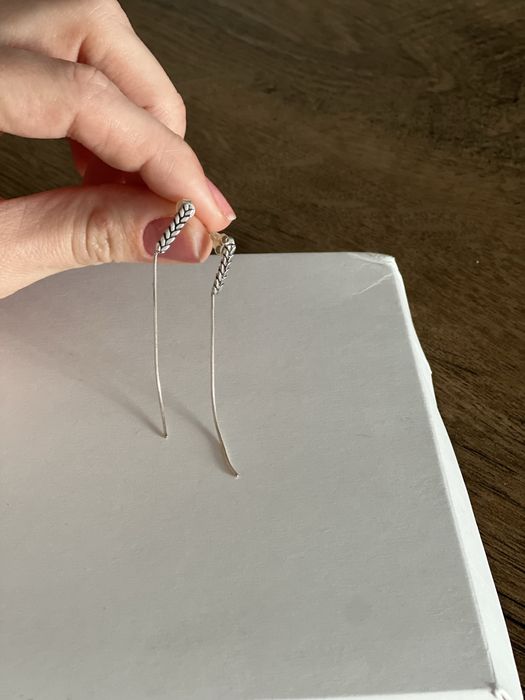 Срібні сережки колоски