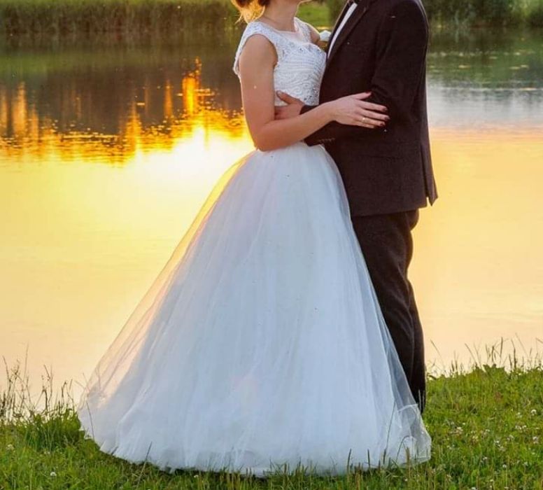 Jedyna taka suknia ślubna Ksiezniczka Szyta ręcznie Stan idealny